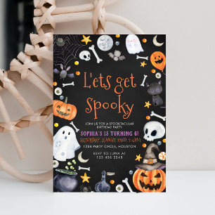 Invitation Fête d'Halloween Éffrayante Anniversaire