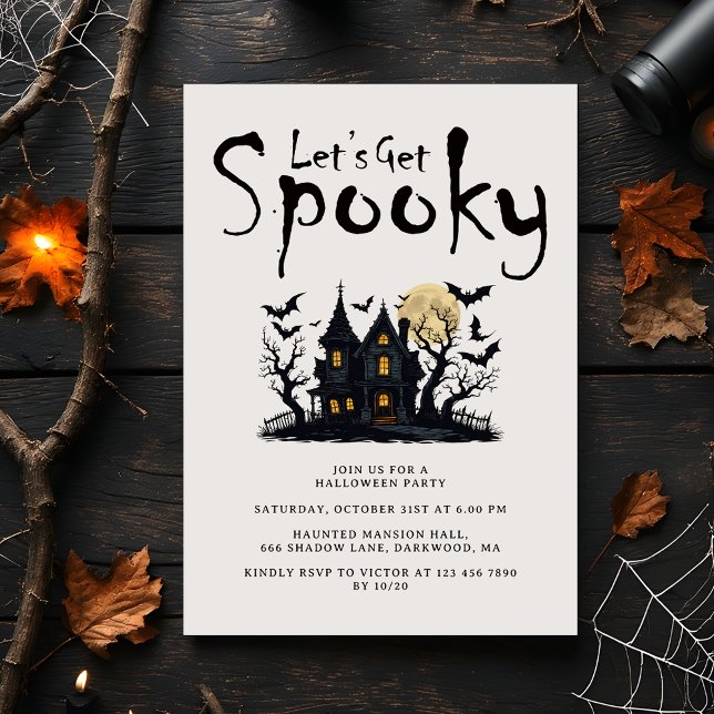 Invitation Fête d'Halloween Éffrayante pour adultes (Créateur téléchargé)