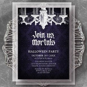 Invitation Fête d'Halloween Élégant Gothique