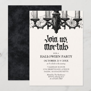 Invitation Fête d'Halloween élégante et hantée