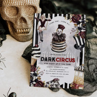 Fête d'Halloween élégante et sombre de cirque