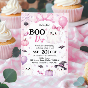 Invitation Fête d'Halloween Ghost Rose Boo-Day