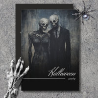 Fête d'Halloween noir et blanc foncé ghoulish Coup
