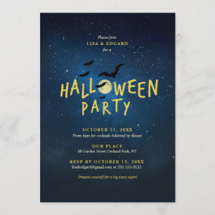 Invitation Fête d'Halloween pour enfants