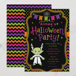 Invitation Fête d'Halloween pour enfants