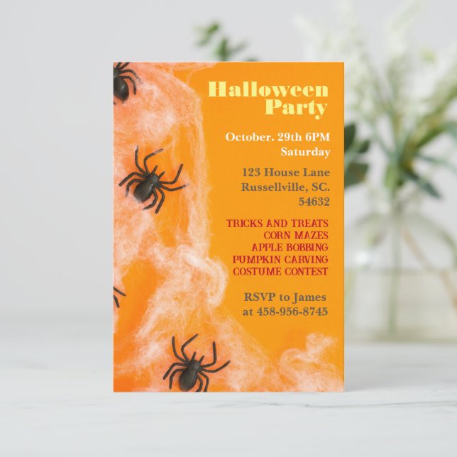 Invitation Fête d'Halloween pour enfants (Debout devant)