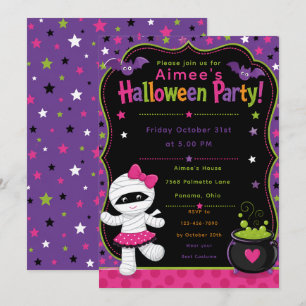 Invitation Fête d'Halloween pour enfants