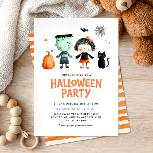 Invitation Fête d'Halloween pour enfants Mignonne