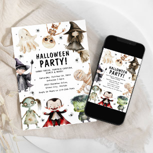 Invitation Fête d'Halloween pour Enfants Modernes