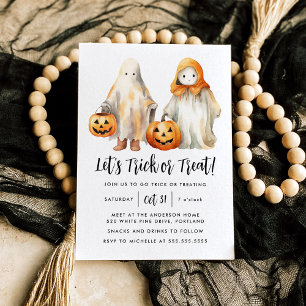 Invitation Fête d'Halloween pour enfants : Trick or Treat