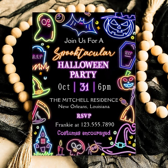 Invitation Fête d'Halloween sombre (Créateur téléchargé)