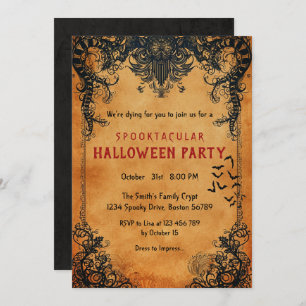 Invitation Fête d'Halloween Spooktaculaire En