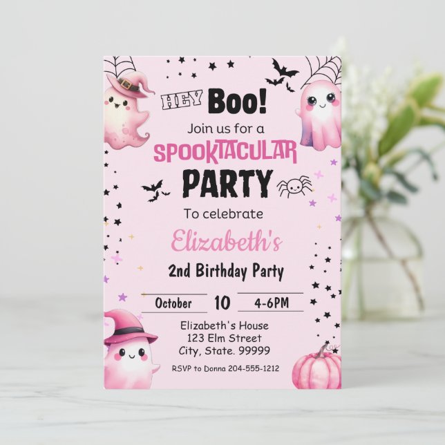 Invitation Fête d'Halloween Spooktacular (Debout devant)