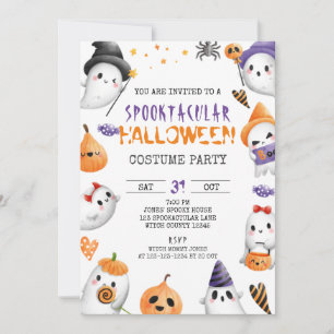 Invitation Fête d'Halloween Spooktacular, Costume, Monstre