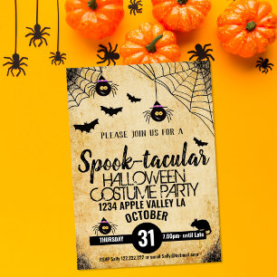 Invitation fête d'Halloween terrifiante et spectaculaire