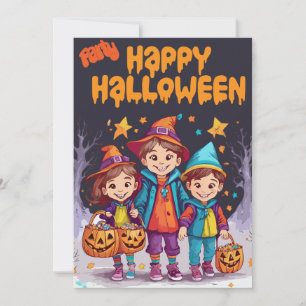 Invitation Fête d'Halloween Trick Or Treat pour les enfants