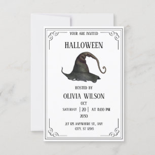 Invitation Fête d'Halloween Vintage beige