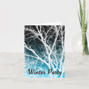 Invitation fête d'hiver : arbre fantôme