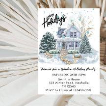 Fête d'hiver élégante de «Joyeuses Fêtes»