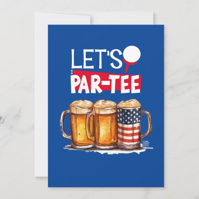 Invitation Fête d'indépendance du 4 juillet Golf  (Devant)