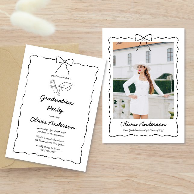 Invitation Fête d'obtention d'un diplôme de la photographie d (Créateur téléchargé)