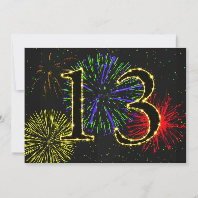 Invitation Fête du 13ème anniversaire invitez (Devant)