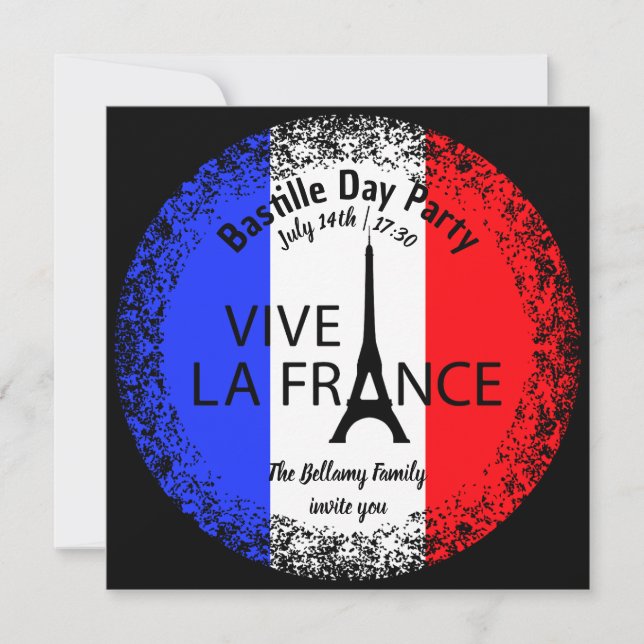 Invitation Fête du 14 juillet (Devant)