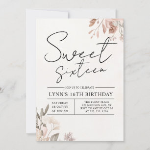 Invitation Fête du 16ème anniversaire de Florence