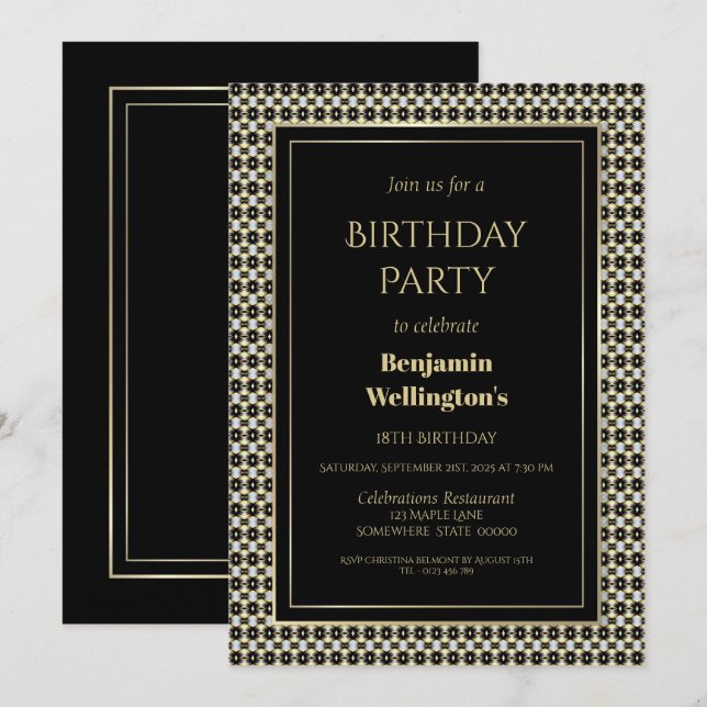 Invitation Fête du 18e anniversaire de la frontière moderne (Devant / Derrière)