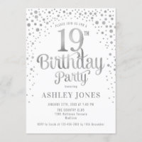 Fête du 19e anniversaire - Blanc & Argent