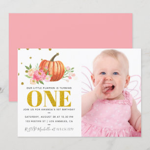 Invitation Fête du 1er anniversaire de notre petite citrouill