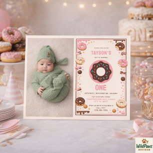 Invitation Fête du 1er anniversaire de Sweet One Donut   Donu