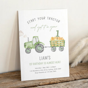 Invitation Fête du 1er anniversaire du tracteur de la ferme v
