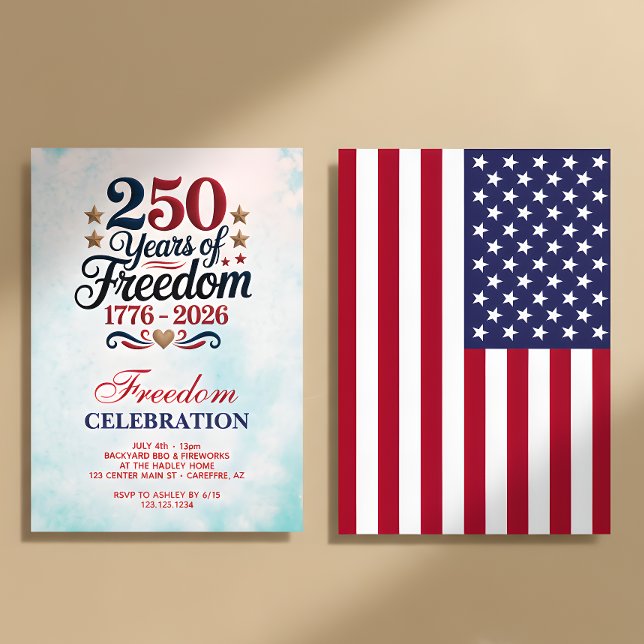 Invitation Fête du 250e anniversaire de l'Amérique (Créateur téléchargé)