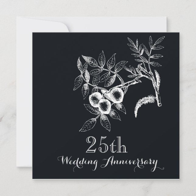 Invitation Fête du 25e anniversaire de mariage (Devant)