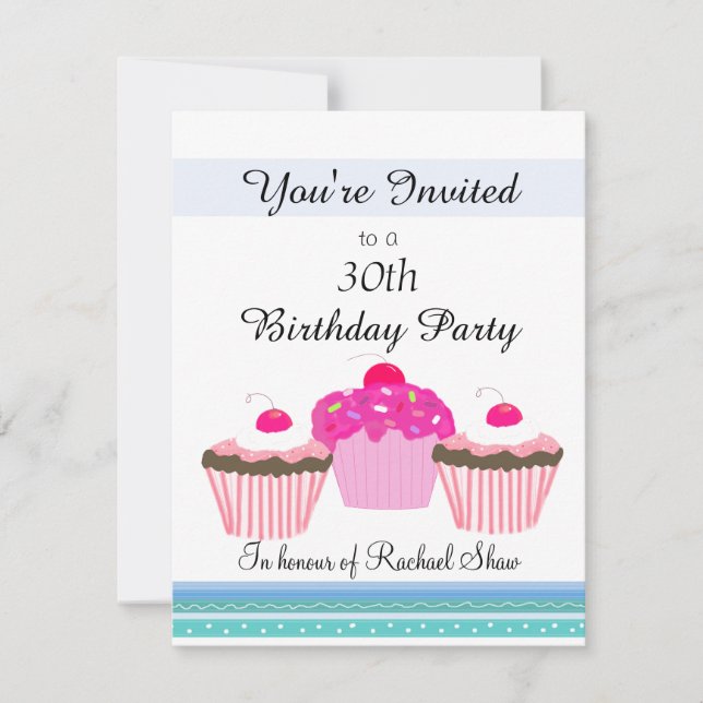 Invitation Fête du 30e anniversaire (Devant)