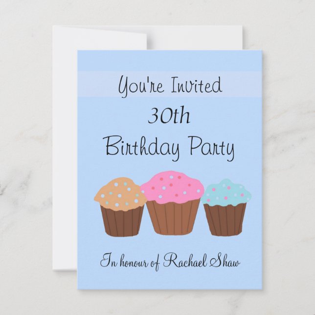 Invitation Fête du 30e anniversaire (Devant)