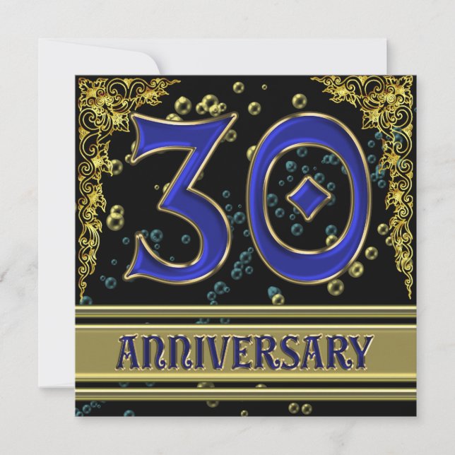 Invitation fête du 30e anniversaire de Black and Gold (Devant)