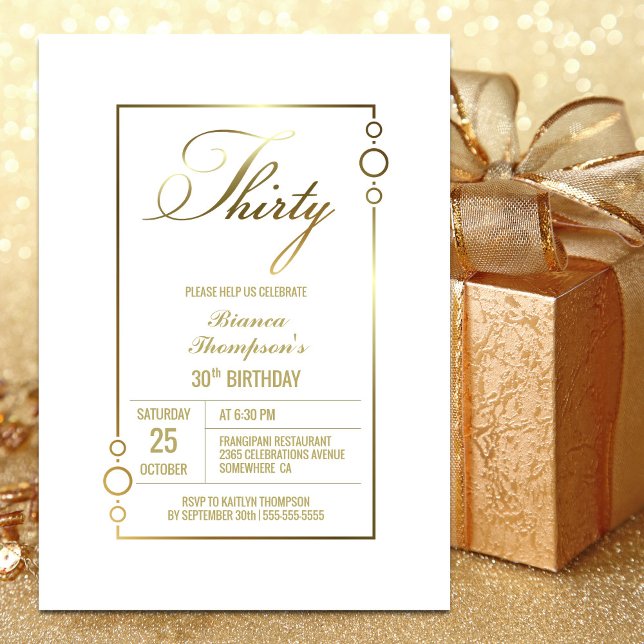 Invitation Fête du 30e anniversaire de la frontière dorée mod (Créateur téléchargé)
