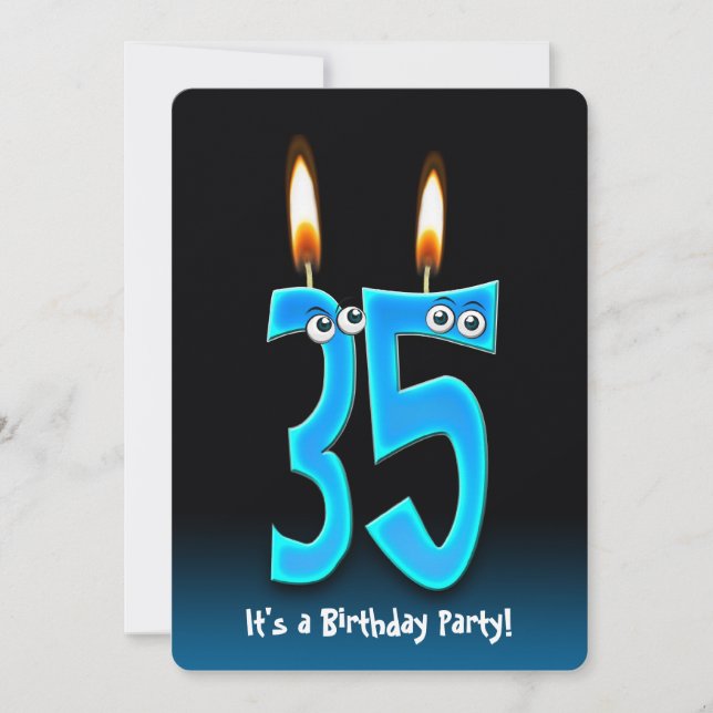 Invitation fête du 35e anniversaire (Devant)