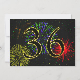 Invitation Fête du 36e anniversaire invitez