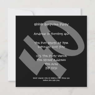 Invitation Fête du 40e anniversaire