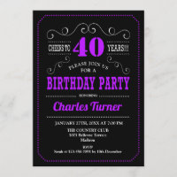 Fête du 40e anniversaire - Black Purple