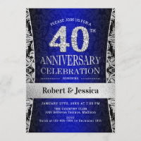 Fête du 40e Anniversaire - Bleu Argent