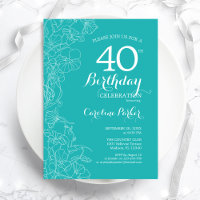 Fête du 40e anniversaire de Floral Turquoise