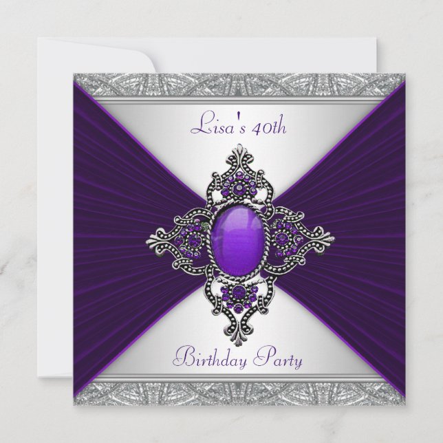 Invitation Fête du 40e anniversaire des femmes violettes (Devant)