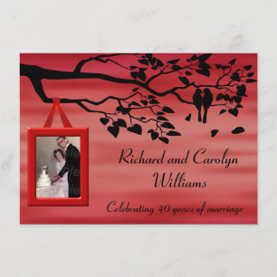 Invitation Fête du 40e anniversaire du Mariage