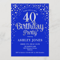 Fête du 40e anniversaire - Royal Blue & Silver