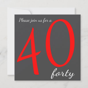 Invitation Fête du 40e anniversaire   Texte do-it-yourself