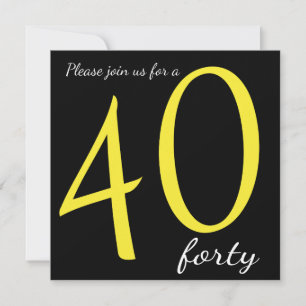 Invitation Fête du 40e anniversaire Texte do-it-yourself